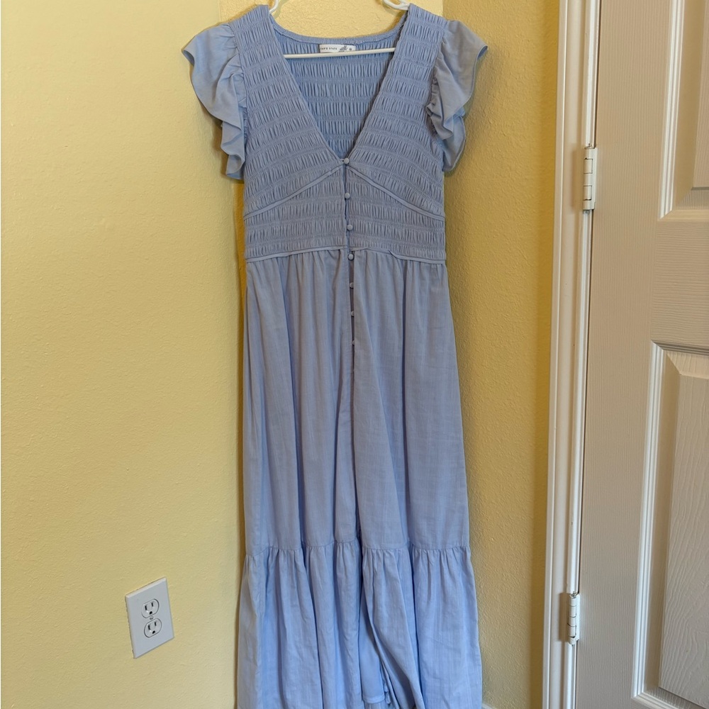 Altar'd State Light Blue Smocked Top